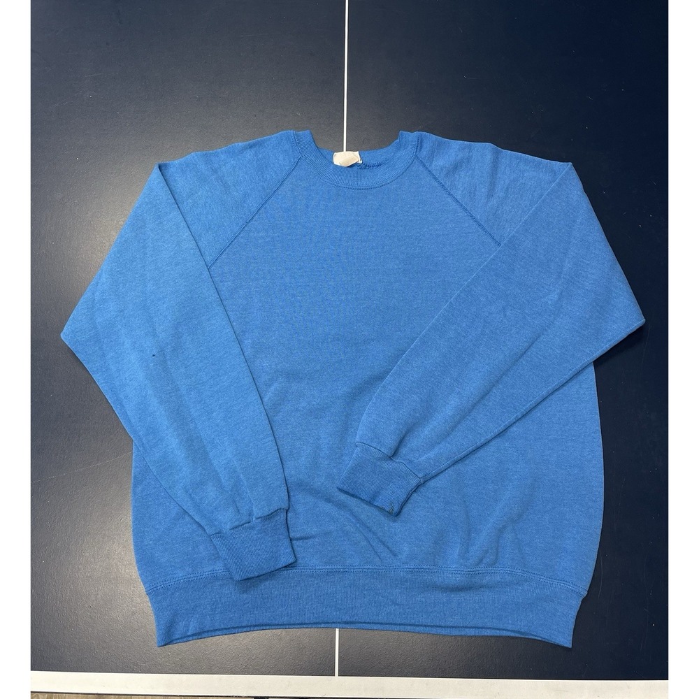 Vintage Lee Sturdy Sweat Sweatshirt Men's L Blue 80s Blank Crew Neck
